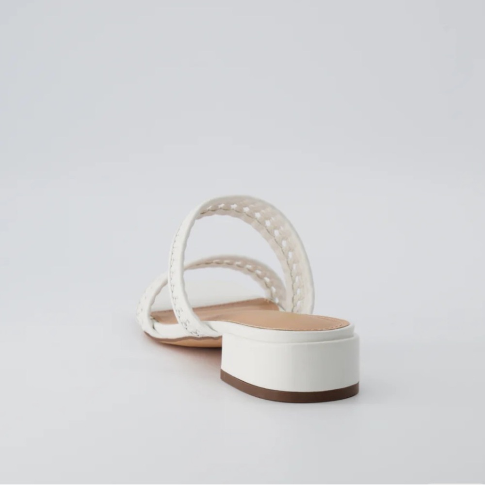 Rachel Zoe Norma White Double Strap Sandals - Picture 7 of 12